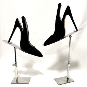Black suede slingback heels. Size 6 women’s.